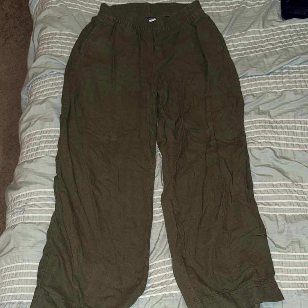 Old Navy Olive Wide Leg Pants